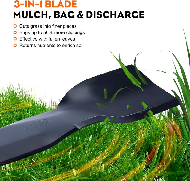 Hipa D140 High Lift Blades Replace for GY20852 GX21784,John Deere 48 inch Lawn Mower E140 E160 E150 E170 LA145 LA140 Tractor - Image 3